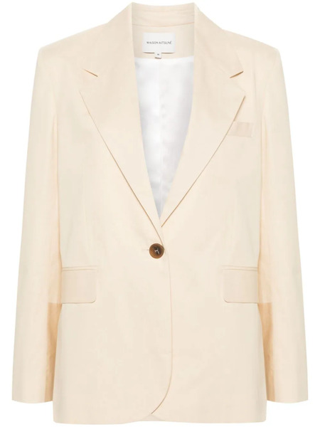  Maison Kitsuné Tailored Cotton Blazer - Neutrals 