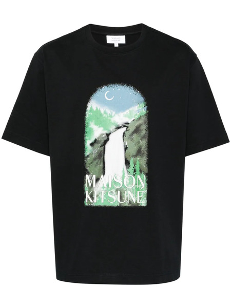  Maison Kitsuné Waterfall Oversize T-shirt - Black 