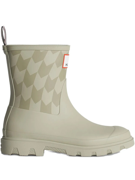  Maison Kitsuné X Hunter Chevron Downpour Short Rain Boots - Green 