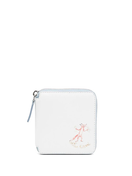  Maison Kitsuné Zip-around Wallet - White 