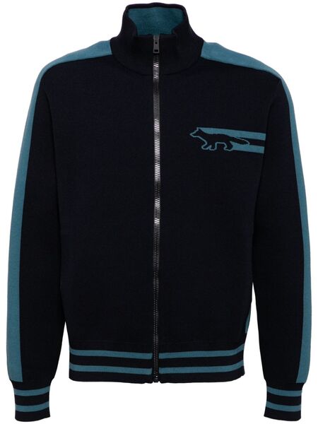  Maison Kitsuné Zip-up Sweater - Blue 