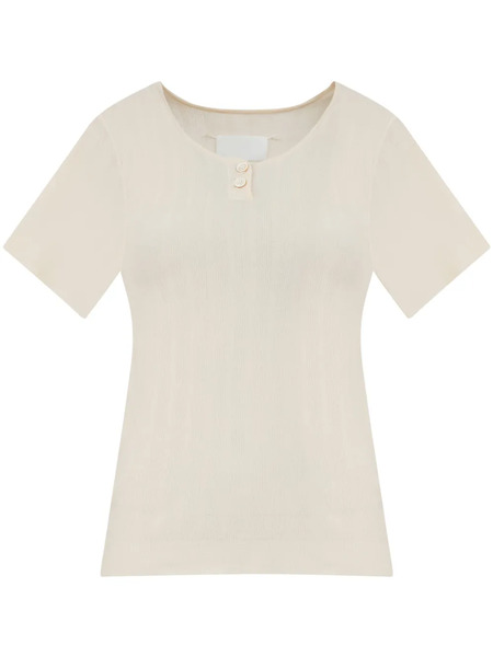  Maison Margiela Button-placket T-shirt - Neutrals 