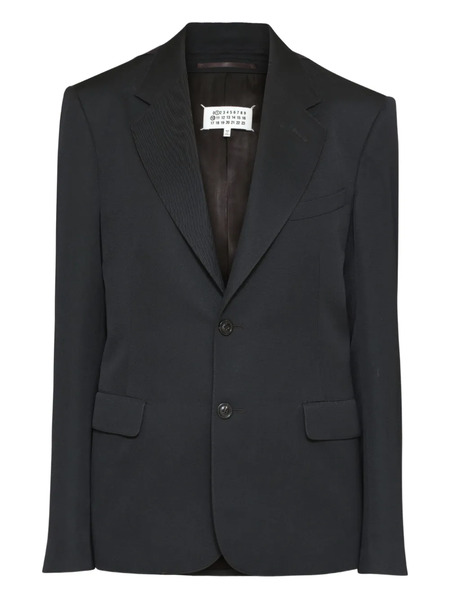  Maison Margiela Button Wool Blazer - Black 