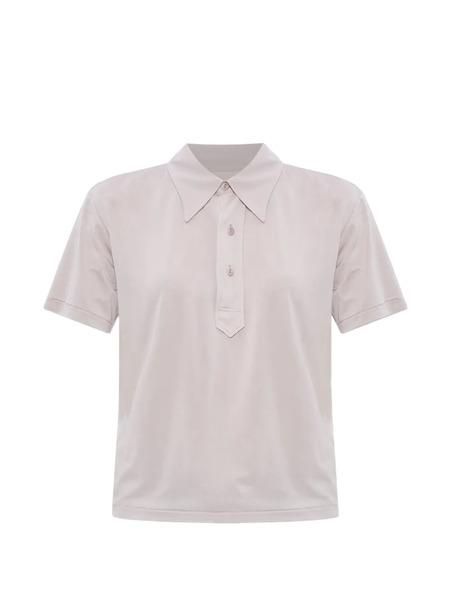  Maison Margiela Buttoned Polo Top - Neutrals 