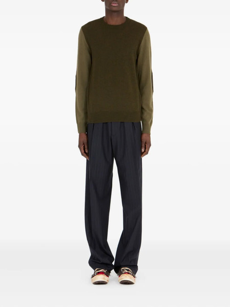  Maison Margiela Elbow-patch Crew-neck Sweater - Green 