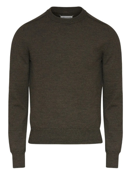  Maison Margiela Elbow-patch Wool Sweater - Brown 