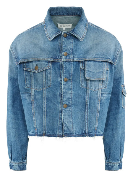  Maison Margiela Frayed Denim Jacket - Blue 