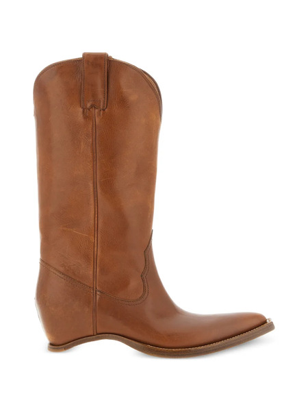  Maison Margiela Heel-less Leather Boots - Brown 