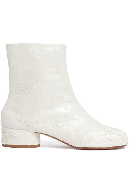 Maison Margiela 30mm Tabi Ankle Boots - Neutrals 