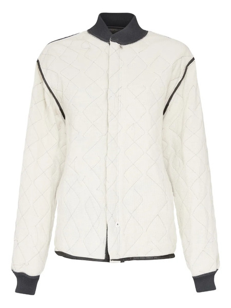  Maison Margiela Quilted Bomber Jacket - White 
