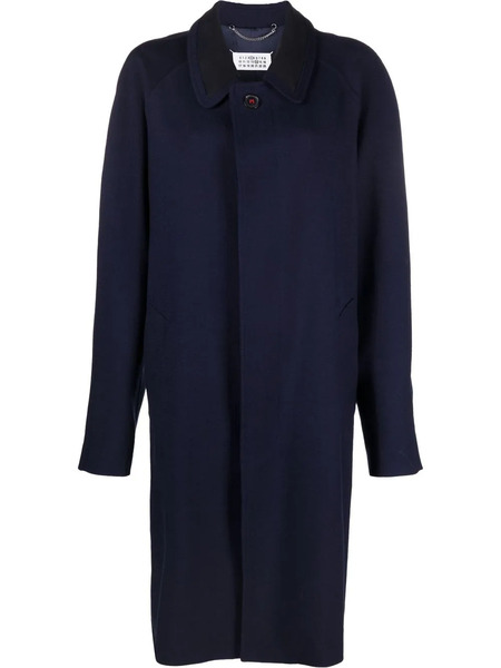  Maison Margiela Single-breasted Coat - Blue 