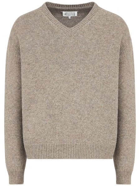  Maison Margiela Speckle-knit Wool Jumper - Neutrals 