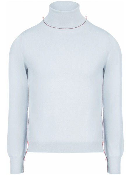  Maison Margiela Work-in-progress High-neck Jumper - Blue 