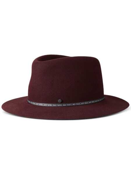  Maison Michel Andre Collapsible Fedora Hat - Red 