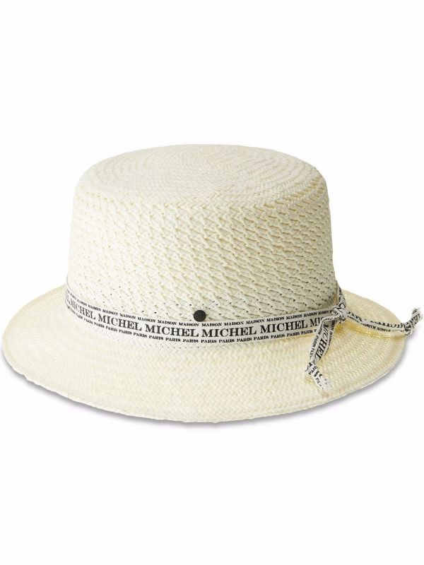  Maison Michel Axel Bucket Hat - White 