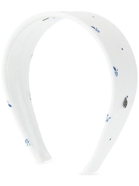  Maison Michel Elizabeth Denim Headband - White 
