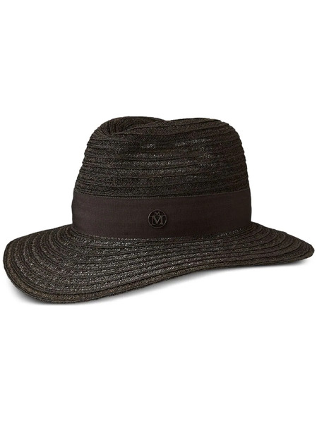  Maison Michel Henrietta Straw Fedora Hat - Brown 