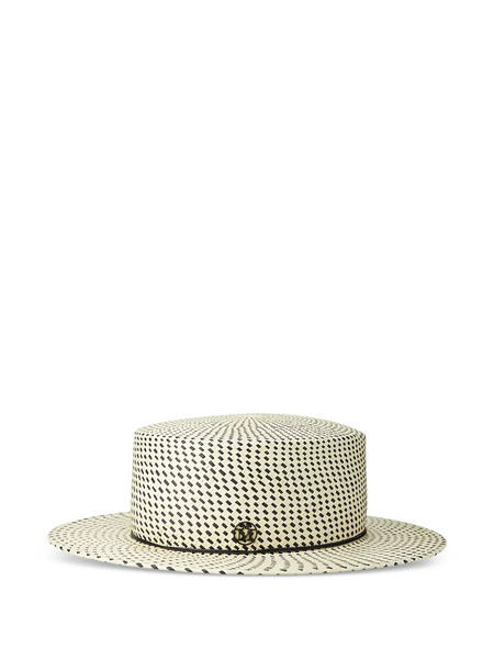  Maison Michel Kiki Patterned Hat - Neutrals 