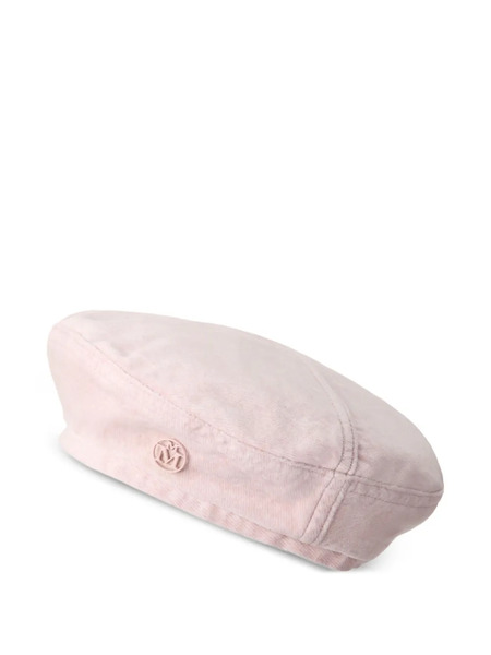  Maison Michel Logo-plaque Beret - Pink 