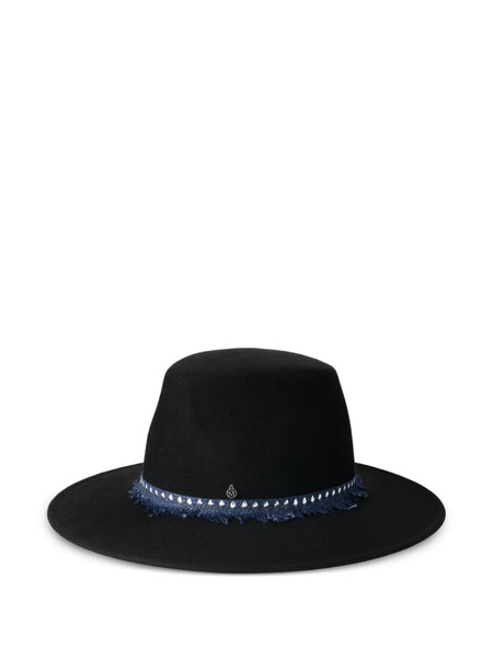  Maison Michel Logo Plaque Hat - Black 