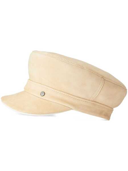  Maison Michel New Abby Reversible Leather Cap - Neutrals 