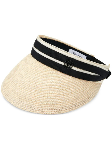  Maison Michel Pat Straw Visor Hat - Neutrals 