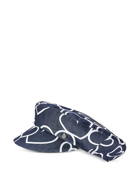 Maison Michel Peneloppe Patterned Hat - Blue 