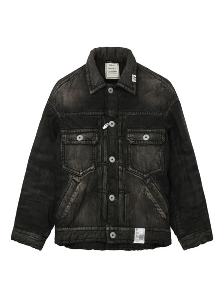  Maison Mihara Yasuhiro Button-fastening Padded Denim Jacket - Black 