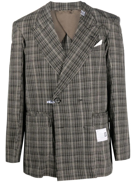  Maison Mihara Yasuhiro Checked-pattern Blazer - Black 