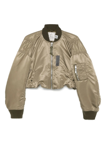  Maison Mihara Yasuhiro Cropped Bomber Jacket - Green 