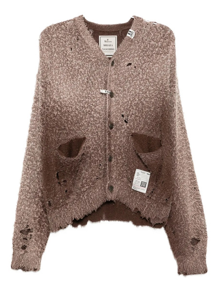  Maison Mihara Yasuhiro Distressed Cardigan - Brown 