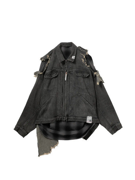  Maison Mihara Yasuhiro Distressed Layered Jacket - Grey 