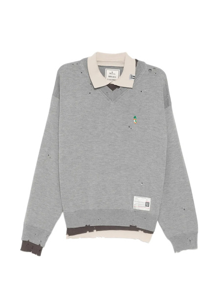  Maison Mihara Yasuhiro Distressed Sweatshirt - Neutrals 