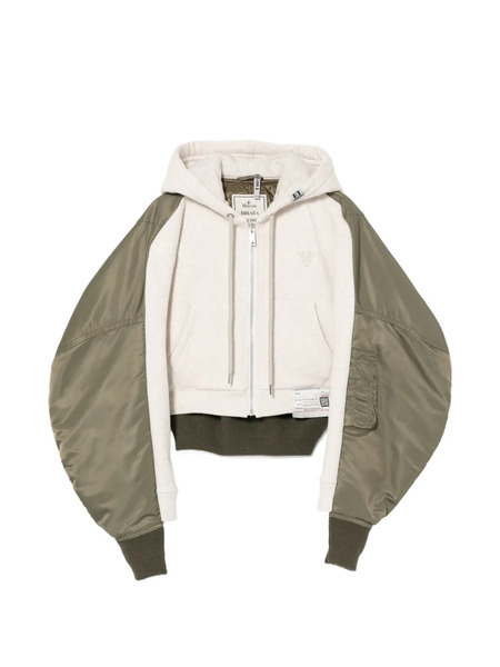  Maison Mihara Yasuhiro Logo-patch Hooded Jacket - Neutrals 