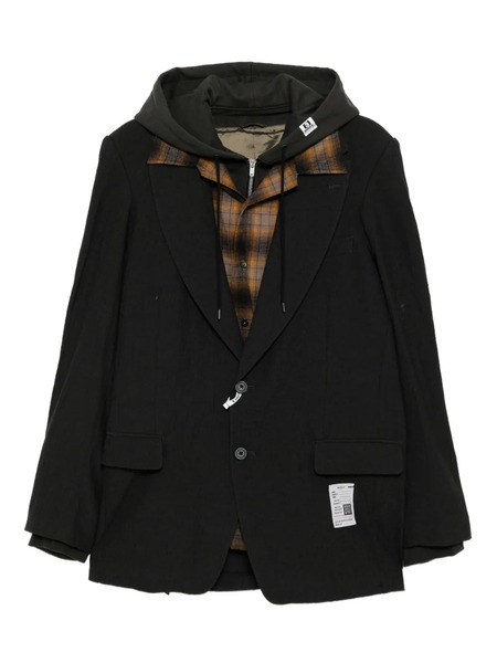  Maison Mihara Yasuhiro Multi-layer Hooded Jacket - Black 