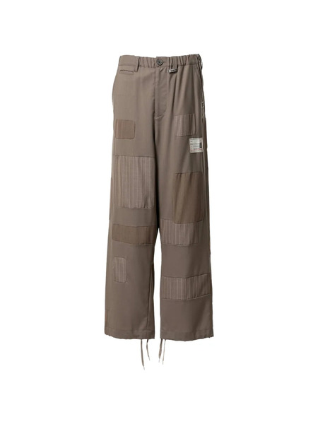  Maison Mihara Yasuhiro Repaired Patchwork Trousers - Neutrals 