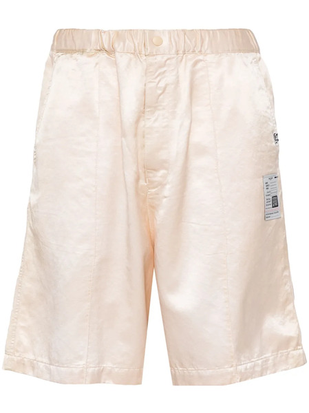  Maison Mihara Yasuhiro Satin Bermuda Shorts - Neutrals 