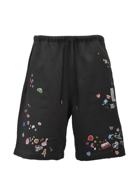  Maison Mihara Yasuhiro Sticker Shorts - Black 