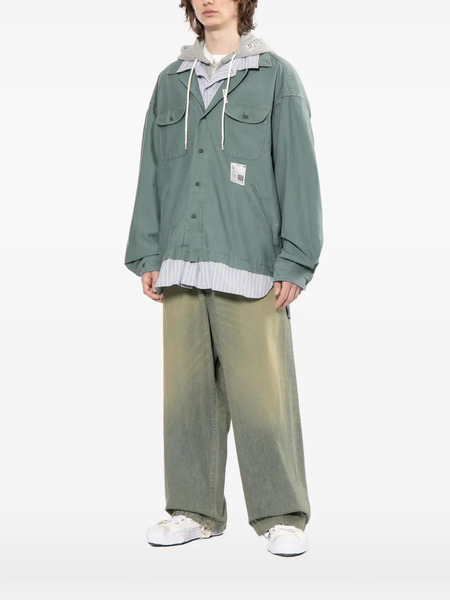  Maison Mihara Yasuhiro Striped Hooded Jacket - Blue 