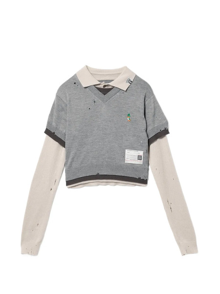  Maison Mihara Yasuhiro Triple-layered Sweater - Grey 