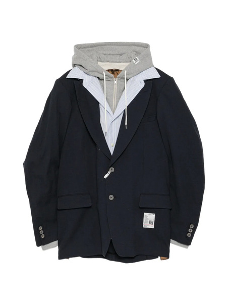  Maison Mihara Yasuhiro Wool Layered Jacket - Blue 