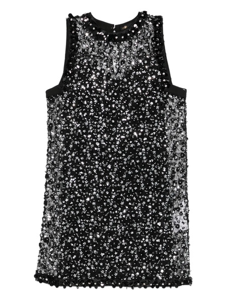  Maje Beaded-sleeveless Mini Dress - Black 