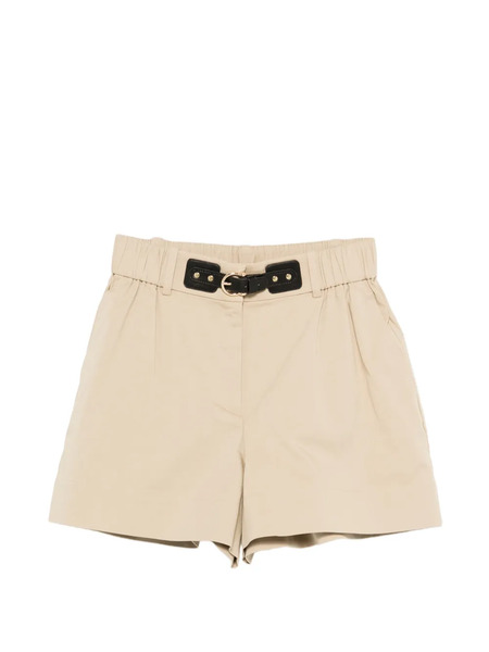  Maje Belted Mini Shorts - Neutrals 