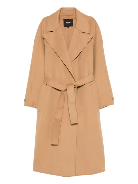 Maje Belted Wrap Coat - Brown 