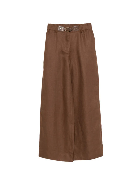  Maje Buckle-closure Trousers - Brown 
