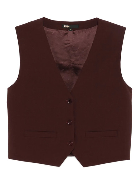  Maje Button-fastening Sleeveless Vest - Red 