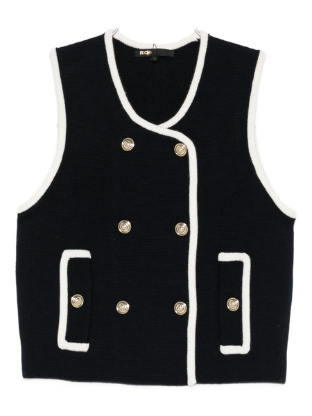  Maje Button-fastening Vest - Blue 