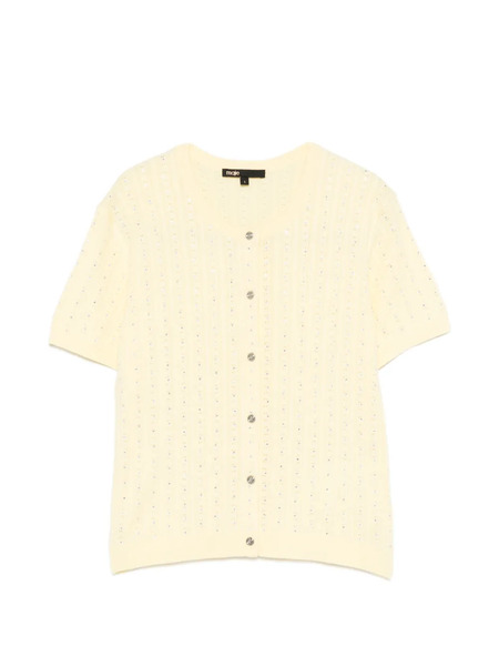  Maje Buttoned Short-sleeve Cardigan - Yellow 