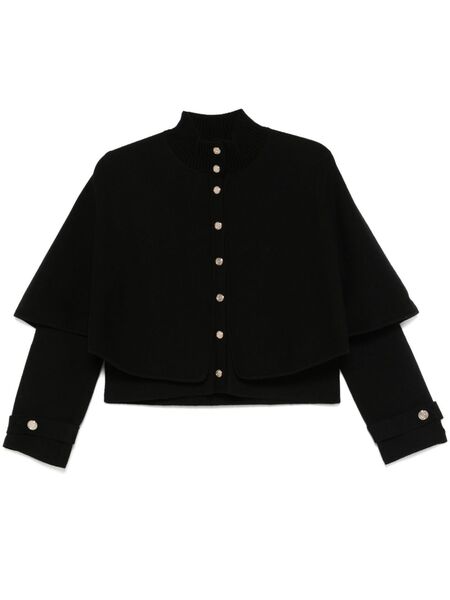  Maje Cape-effect Cardigan - Black 