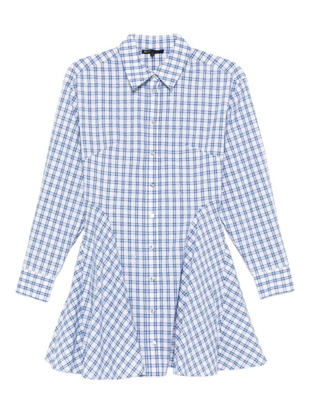  Maje Check-pattern Mini Dress - White 